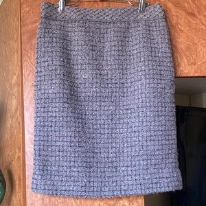 J. Crew Charcoal/ Lilac Tweed Pencil Skirt